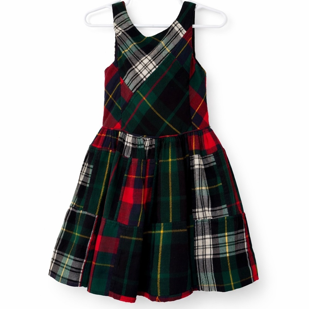 Ralph Lauren Girls Plaid Dress Bundle Size 4T Red Green Tartan Holiday Cotton - Picture 2 of 10